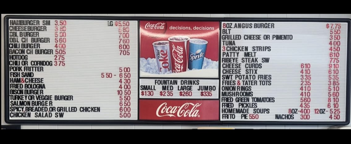 Menu Gary's Drive In-1