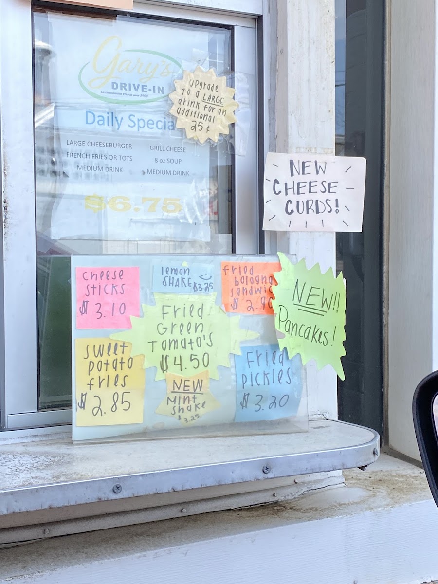 Menu Gary's Drive In-6